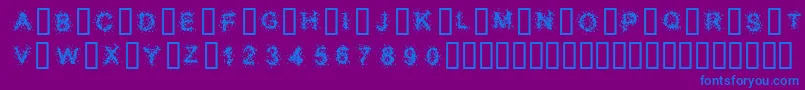 SplatterCaps Font – Blue Fonts on Purple Background