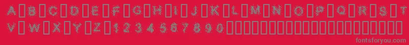 SplatterCaps Font – Gray Fonts on Red Background