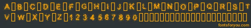 Шрифт SplatterCaps – оранжевые шрифты на чёрном фоне