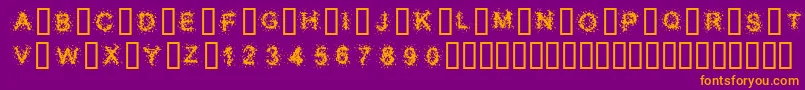 Подробнее о шрифте SplatterCaps Шрифт SplatterCaps – оранжевые шрифты на фиолетовом фоне