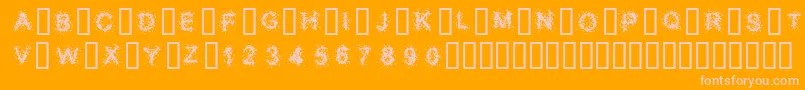 Шрифт SplatterCaps – розовые шрифты на оранжевом фоне