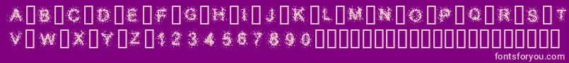 SplatterCaps Font – Pink Fonts on Purple Background