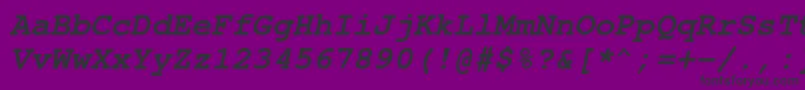 NimbusmonoBoldoblique Font – Black Fonts on Purple Background