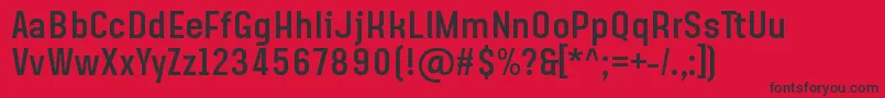 フォントSteagislerRegular – 赤い背景に黒い文字