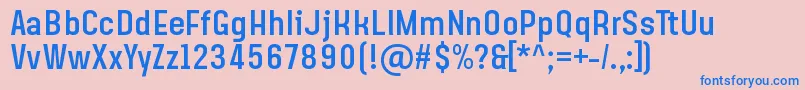 Fonte SteagislerRegular – fontes azuis em um fundo rosa