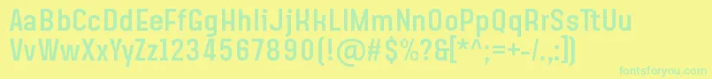 Czcionka SteagislerRegular – zielone czcionki na żółtym tle