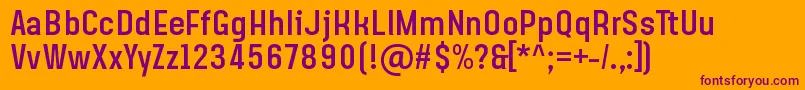 SteagislerRegular-Schriftart – Violette Schriften auf orangefarbenem Hintergrund