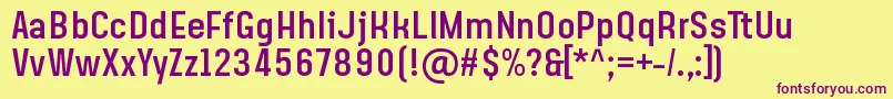 SteagislerRegular Font – Purple Fonts on Yellow Background