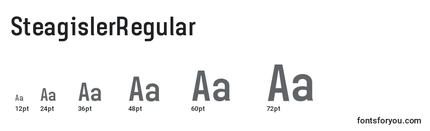 Размеры шрифта SteagislerRegular