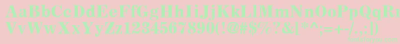 CoronaLtBoldFaceNo.2 Font – Green Fonts on Pink Background