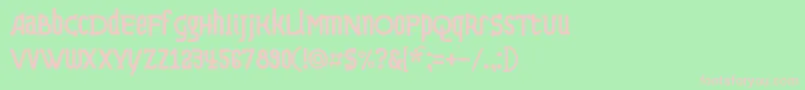 Dvekruglyhc Font – Pink Fonts on Green Background