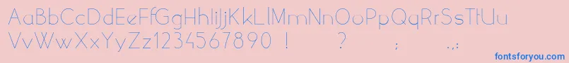 YellowPeasDemo-Schriftart – Blaue Schriften auf rosa Hintergrund