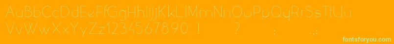 フォントYellowPeasDemo – オレンジの背景に緑のフォント