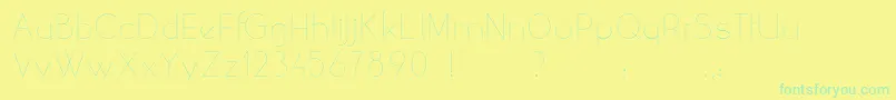 YellowPeasDemo-Schriftart – Grüne Schriften auf gelbem Hintergrund