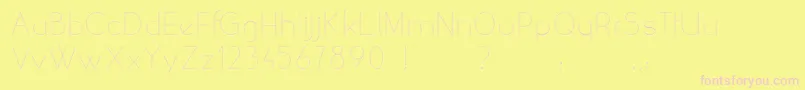 YellowPeasDemo Font – Pink Fonts on Yellow Background