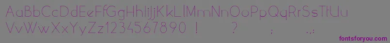 Шрифт YellowPeasDemo – фиолетовые шрифты на сером фоне