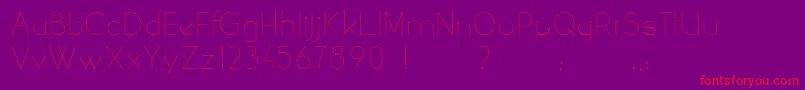 YellowPeasDemo-fontti – punaiset fontit violetilla taustalla