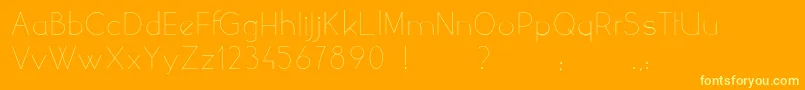 YellowPeasDemo-fontti – keltaiset fontit oranssilla taustalla