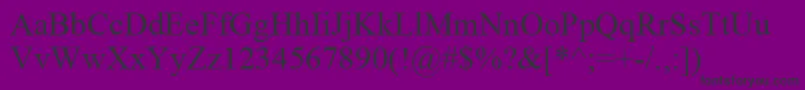 TimesNewRoman2 Font – Black Fonts on Purple Background