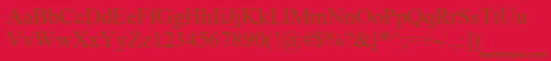 TimesNewRoman2 Font – Brown Fonts on Red Background