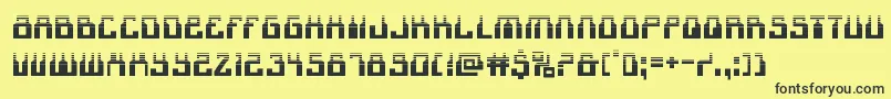 Шрифт 1968odysseyhalf – чёрные шрифты на жёлтом фоне