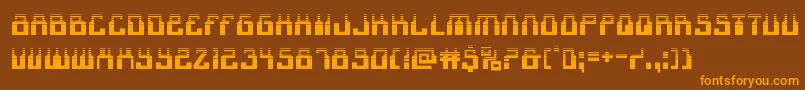 1968odysseyhalf Font – Orange Fonts on Brown Background