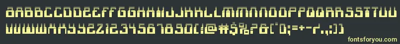 フォント1968odysseyhalf – 黒い背景に黄色の文字