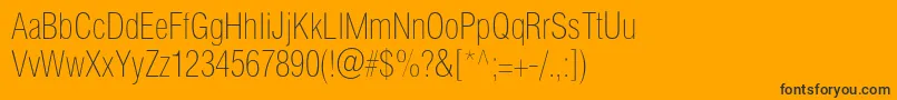 Helioscondthinc Font – Black Fonts on Orange Background