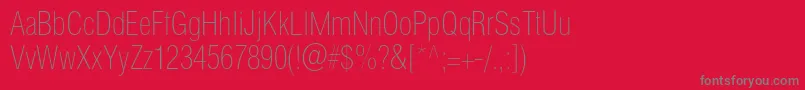 Helioscondthinc Font – Gray Fonts on Red Background