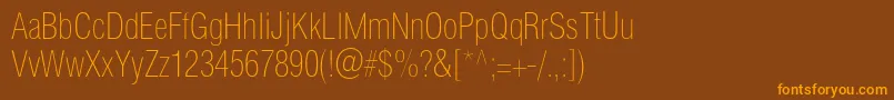 Helioscondthinc Font – Orange Fonts on Brown Background