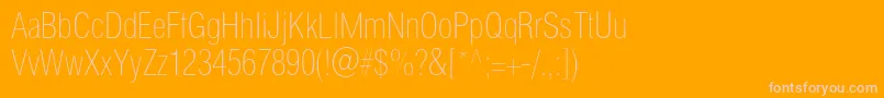 Helioscondthinc Font – Pink Fonts on Orange Background