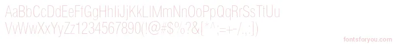 Helioscondthinc Font – Pink Fonts on White Background