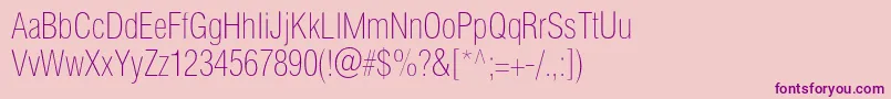 Helioscondthinc Font – Purple Fonts on Pink Background