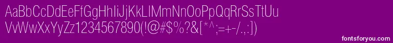 Helioscondthinc Font – White Fonts on Purple Background