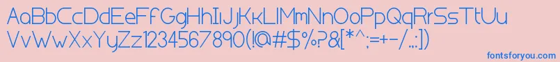 Kolnmessedeutz Font – Blue Fonts on Pink Background