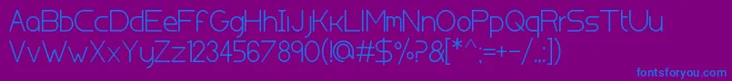 Kolnmessedeutz Font – Blue Fonts on Purple Background