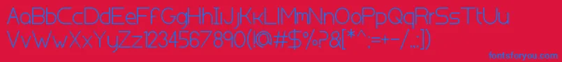 Kolnmessedeutz Font – Blue Fonts on Red Background