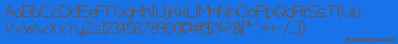 Kolnmessedeutz Font – Brown Fonts on Blue Background