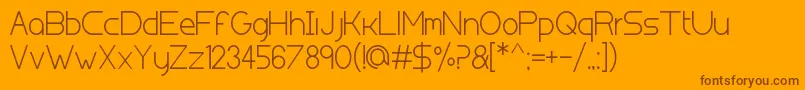 Kolnmessedeutz Font – Brown Fonts on Orange Background