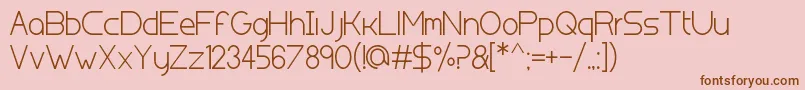 Kolnmessedeutz Font – Brown Fonts on Pink Background