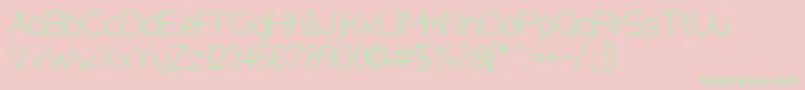Kolnmessedeutz Font – Green Fonts on Pink Background