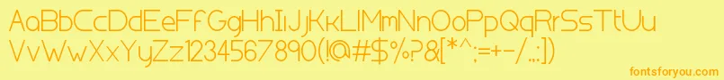 Kolnmessedeutz Font – Orange Fonts on Yellow Background