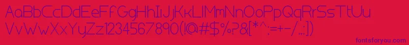 Kolnmessedeutz Font – Purple Fonts on Red Background