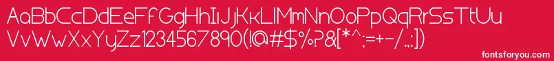 Kolnmessedeutz Font – White Fonts on Red Background