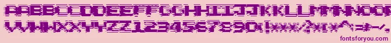 CircuitScraping Font – Purple Fonts on Pink Background