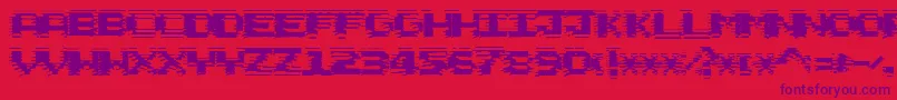 CircuitScraping Font – Purple Fonts on Red Background