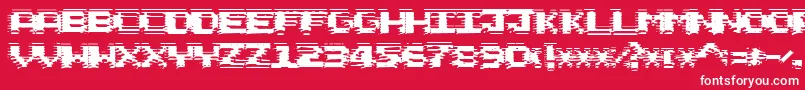 CircuitScraping Font – White Fonts on Red Background