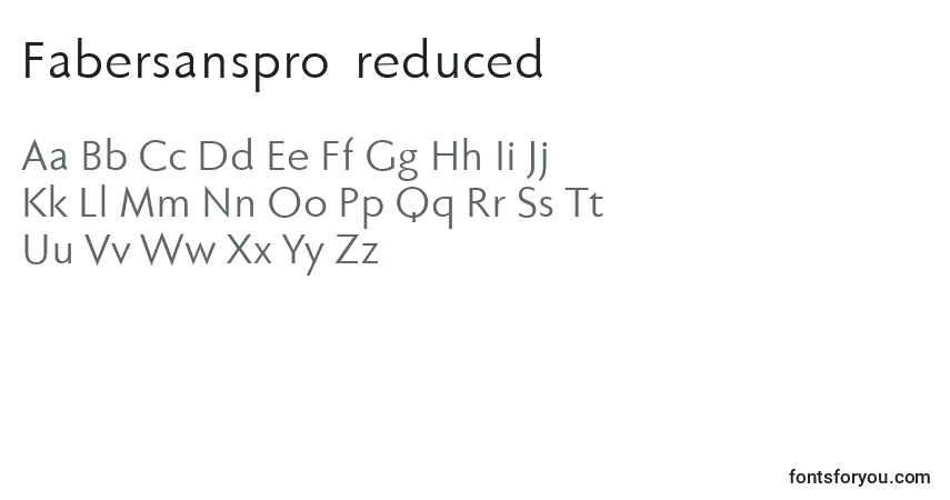 Fabersanspro55reduced (67957)フォント–アルファベット、数字、特殊文字