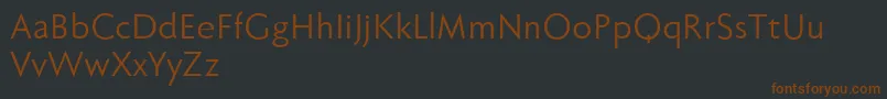 Шрифт Fabersanspro55reduced – коричневые шрифты на чёрном фоне
