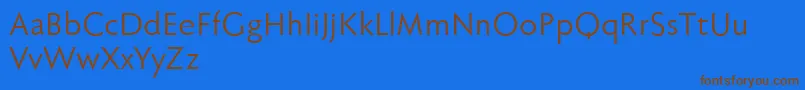 Fabersanspro55reduced Font – Brown Fonts on Blue Background